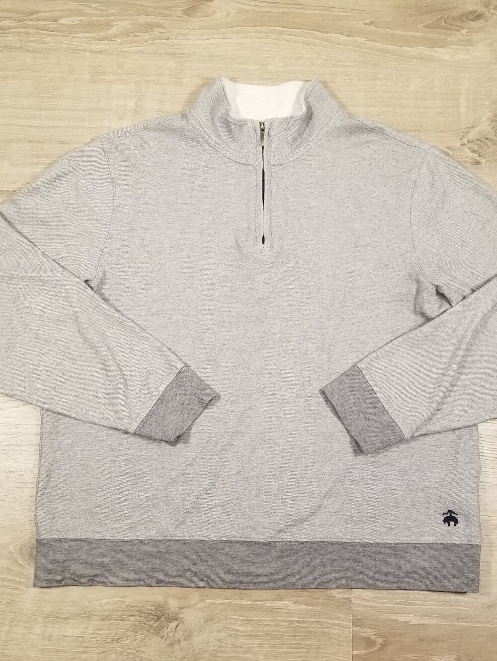 Brooks Brothers Quarter Zip Pullover Sweater Gray Womens Large Golf Outdoor - Picture 2 of 8